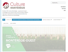 Tablet Screenshot of culturemonteregie.qc.ca